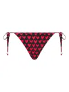Moschino Slip Mare In Lycra Stampato In Pink