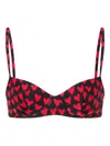 Moschino Bikinioberteil Mit Herz-print In Multi