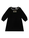 Moschino Heart-print Collar Dress In Black