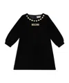 Moschino Heart-print Collar Dress In Black