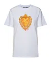 Moschino Heart-print Cotton T-shirt In White
