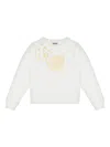 Moschino Heart Print Sweater In White