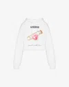 Moschino Heart-print Cotton Hoodie In White