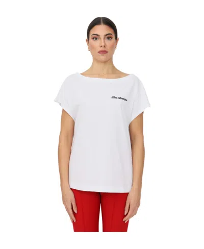 Moschino Heart-shaped Detail T-shirt In White