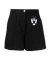 Moschino Heart-shaped Key Chain A Shorts In Black