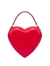 Moschino Heart-shaped Leather Tote Bag In Red