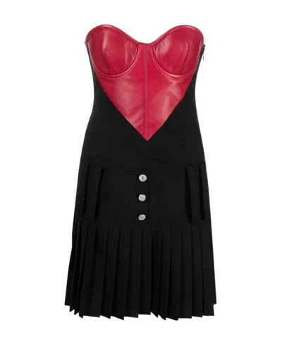 Moschino Heart-shaped Mini Dress In Black