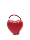 Moschino Heart-shaped Quilted Tote Bag In Red