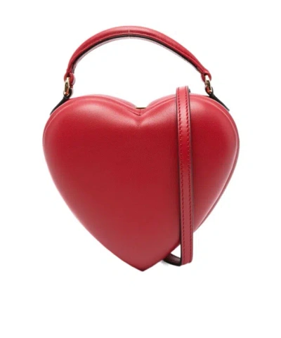 Moschino Heart-shaped Quilted Tote Bag In Red