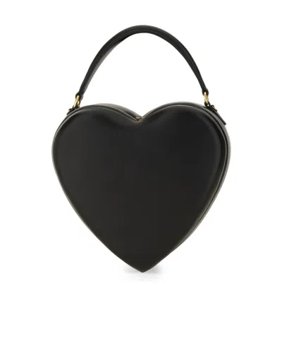 Moschino Heart-shaped Shoulder Bag In Black