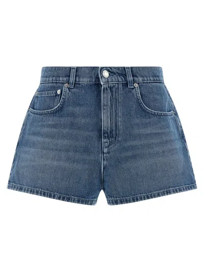 Moschino 'heart' Shorts In Blue
