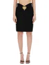 Moschino Hollowed-out Love Decorated Skirt