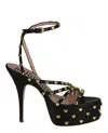 MOSCHINO HEART STUDDED PLATFORM HEELS