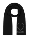 Moschino Schal Mit Herznieten In Black