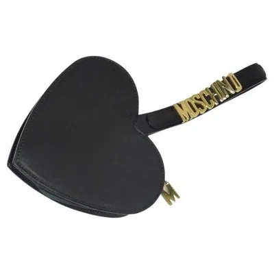 Pre-owned Moschino Heart Wristlet In Black