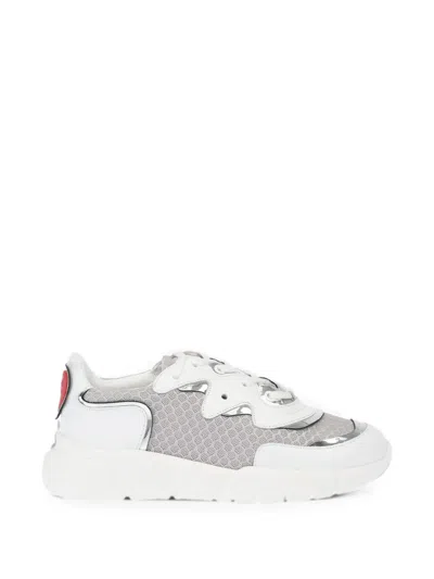 Moschino Heart-detail Sneakers In White
