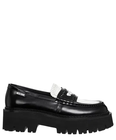 MOSCHINO HEARTED BROGUE LOAFERS