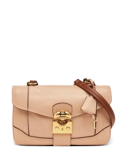 Pre-owned Moschino Heart-lock Tote Bag In Neutral