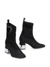 Moschino Heart-patch Boots In Black