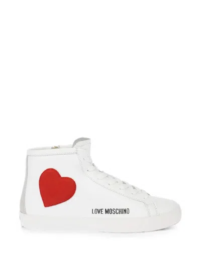 Moschino Heart-patch Sneakers In Multi