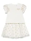 Moschino Hearts-jacquard Skirt Set In White