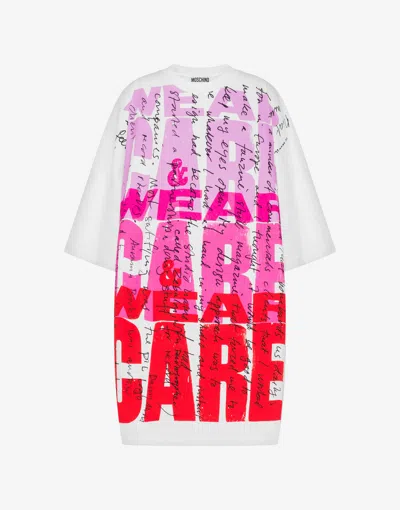 Moschino Heavy Cotton Dress In Pink