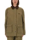 Moschino Corduroy-collar Utility Jacket In Brown