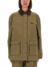Moschino Corduroy Collar Jacket Elbow Patches In Green