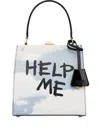 Moschino Help Me Tote Bag In Blue