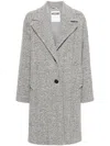 Moschino Herringbone Coat In Grey