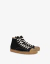 Moschino Canvas Lace-up Sneakers In Black