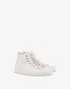 Moschino High Canvas Trainers In White