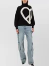 Moschino High Neck Oversized Logo Knitwear