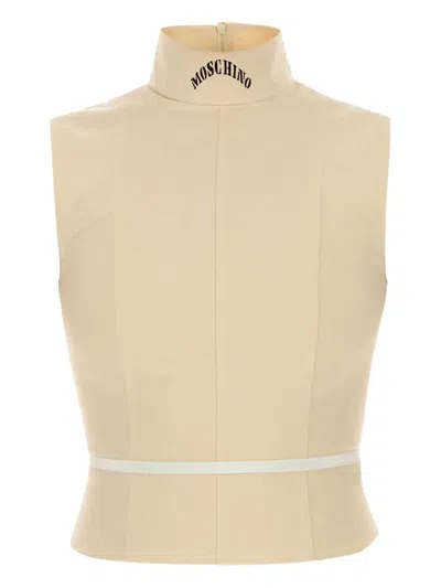 MOSCHINO HIGH-NECK SLEEVELESS TOP