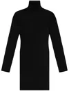 Moschino High-neck Wool Dress In 黑色