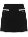 Moschino Heart Button Skirt With Front Pockets In Black