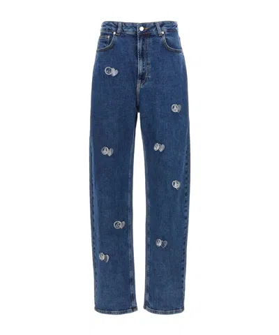 Moschino High-rise Tapered Jeans In Blue
