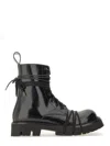 Moschino Couture Laceup Boot In Black