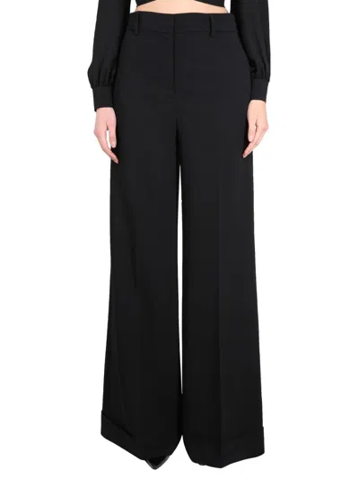 Moschino High Waist Belted Trousers For Women In Black