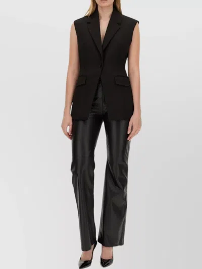 Moschino High Waist Flared Pants With Embroidered Detail