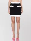 Moschino Couture Heart Buttons Crepe Miniskirt