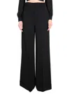Moschino Women's High-waist Wide-leg Trousers In Black