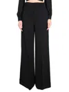 Moschino Women's High-waist Wide-leg Trousers In Black