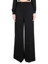 Moschino Women's High-waist Wide-leg Trousers In Black