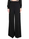 Moschino Women's High-waist Wide-leg Trousers In Black