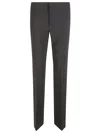 Moschino High-waist Plain Slim Trousers In Black