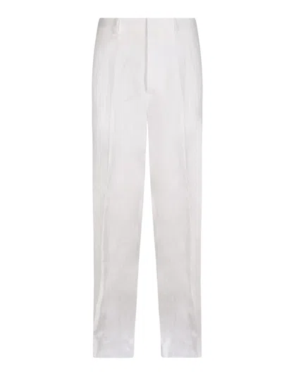 Moschino High-waist Plain Trousers In White