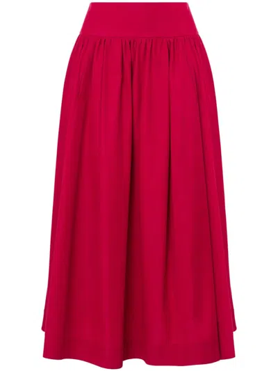 Moschino Faltenrock Mit Hohem Bund In Red