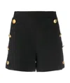 Moschino High Waist Shorts In Black