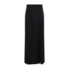 Moschino High-waisted Black Maxi Skirt With Pleated Design In Black